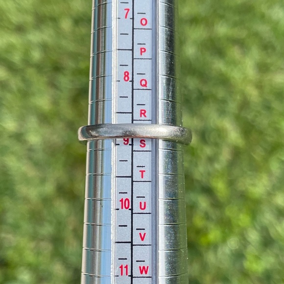 Ross Simons Art Deco 925 Sterling Silver Blue and Clear Cubic Zirconia 9.75 Ring - Picture 8 of 12